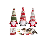 Christmas Cat Toys, Xmas Catnip Toys for Indoor Kitten Kitty, Safe Kitten Teeth Cleaning Toy, Interactive Cat Chew Kitty Kicker Toy Santa Claus