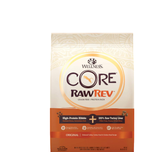 CORE RawRev Original Deboned Turkey, Meal & Chicken Meal Recipe, Dry Cat Food, 10 Pound Bag