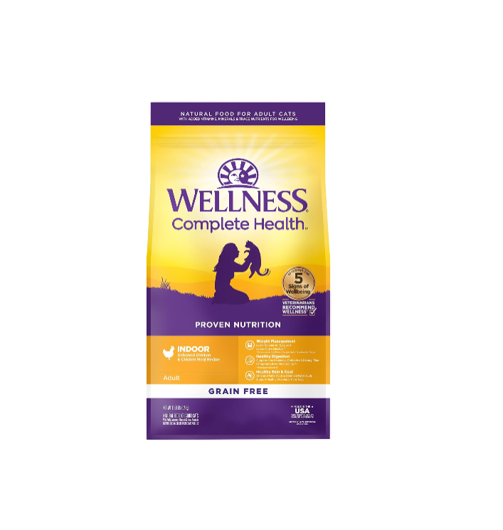 Complete Health Adult Dry Cat Food for Indoor Cats, Grain Free, Natural, Chicken & Chicken Meal