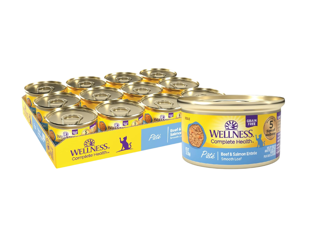 Health Pate Adult Wet Cat Food, Natural, Protein-Rich, Grain Free, 3 Ounce, 24 Pack,(Beef & Salmon)