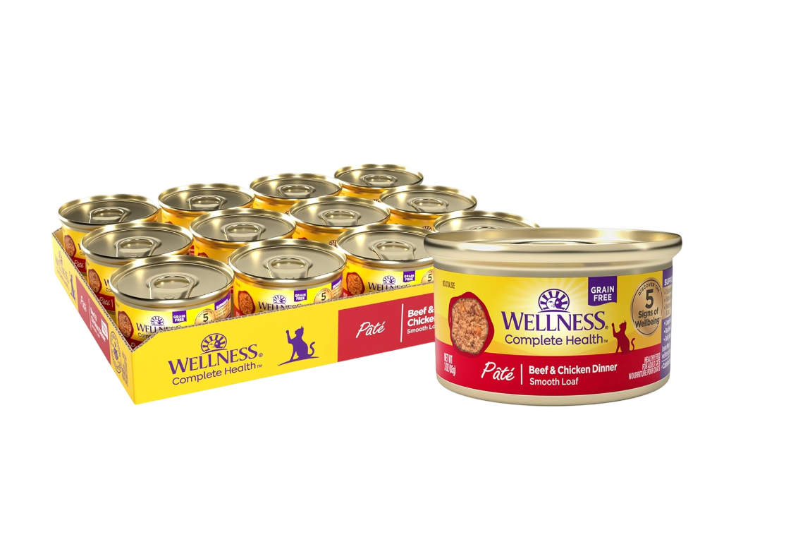 Complete Health Pate Adult Wet Cat Food, Natural, Protein-Rich, Grain Free, 3 Ounce, 24 Pack, (Beef & Chicken)