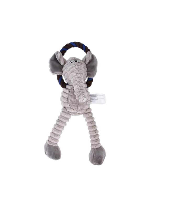 Plush Squeaky Elephant Toy for Dogs & Cats
