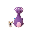 Dog Squeaky Chew Toy – Tough Natural Latex Fun for Teacup to Small Puppies (0-22 lbs)! Perfect for Fetch, Chewing & Cuteness Overload (Purple Elephant)