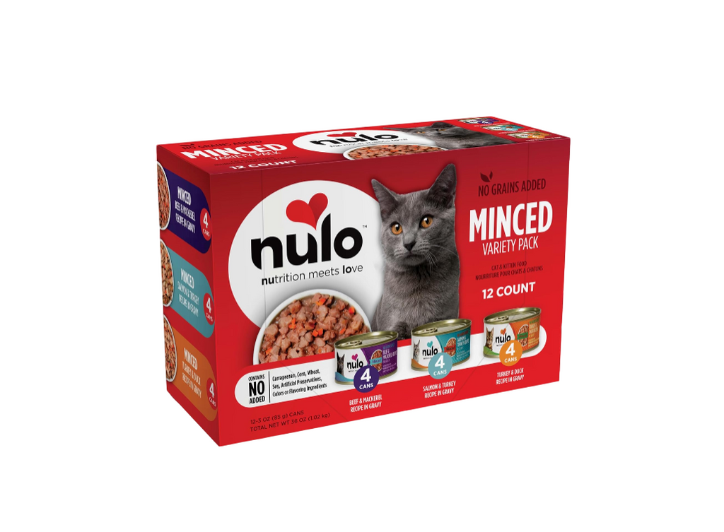 Variety Flavors Grain-Free Minced Wet Canned Cat Food, 3 Ounce (Pack of 12)