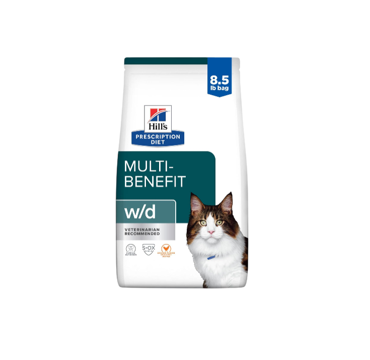 Digestive/Weight/Glucose/Urinary Management Chicken Flavor Dry Cat Food, Veterinary Diet, 8.5 lb. Bag