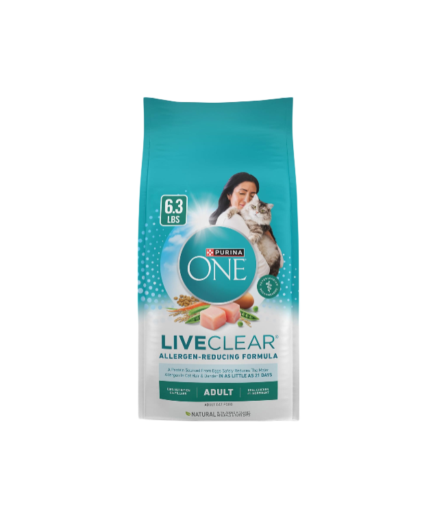 LiveClear Allergen-Reducing Cat Food Dry Formula with Real Chicken As The Number One Ingredient - 3 lb. Bag