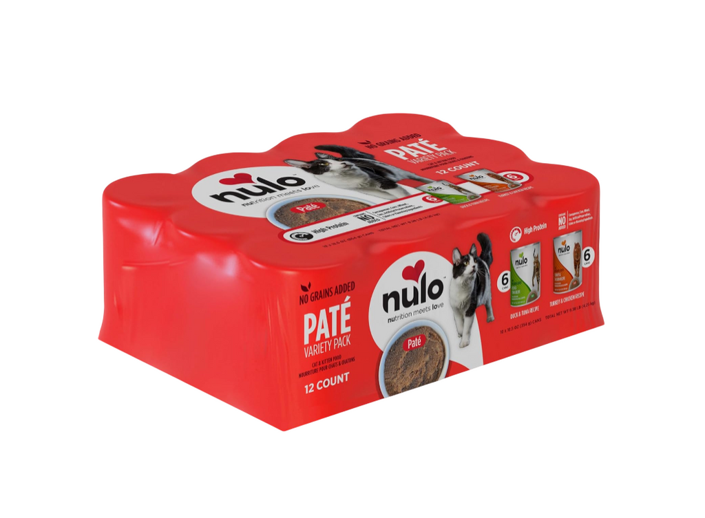 Nulo Variety Flavors Pate Wet Canned Cat Food, 12.5 Ounce (Pack of 12)
