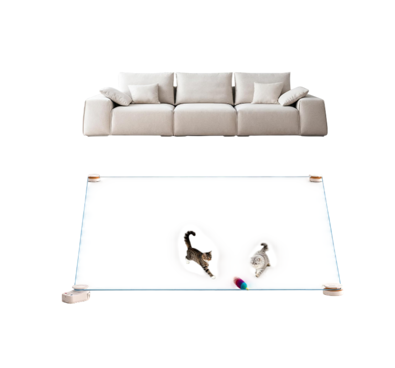 Interactive Cat Toy for Indoor Cats – Automatic Moving & Enrichment Toy for Indoor Cats/Kitten, Auto/Manual Control Cat Treadmill for Exercise & Mental Stimulation, Stimulating Chase Toys