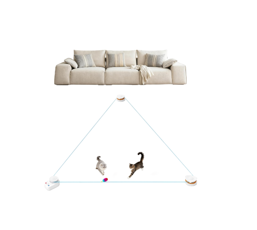 Interactive Cat Toy for Indoor Cats – Automatic Moving & Enrichment Toy for Indoor Cats/Kitten, Auto/Manual Control Cat Treadmill for Exercise & Mental Stimulation, Stimulating Chase Toys