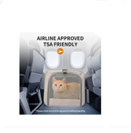 Cat Trolley Carrier for 2 Cats, Large Pet Transport Box with Wheels, Rolling Cat Carrier with Safety Belts, Foldable Travel Bag for Cats & Small Dogs, Airline-Friendly Design