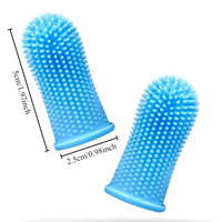 360° Finger Toothbrush for Dogs & Cats (Blue)