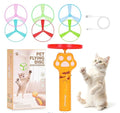 Cat Fetch Toy, Rechargeable Flying Disc Launcher with 6 Flying Discs, Cat Interactive Hunting Toys for Outdoor & Indoor