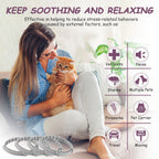 Pet Calming Collar For Cats Dogs Adjustable Anxiety Pheromone Reducing Pet Collar Lasting Natural Calm Relax Soothing Collars (4 Pcs)