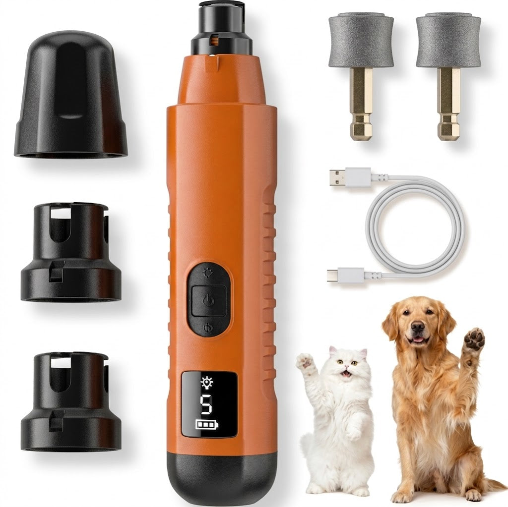 Ultra-Quiet Dog Nail Grinder with LED Light
