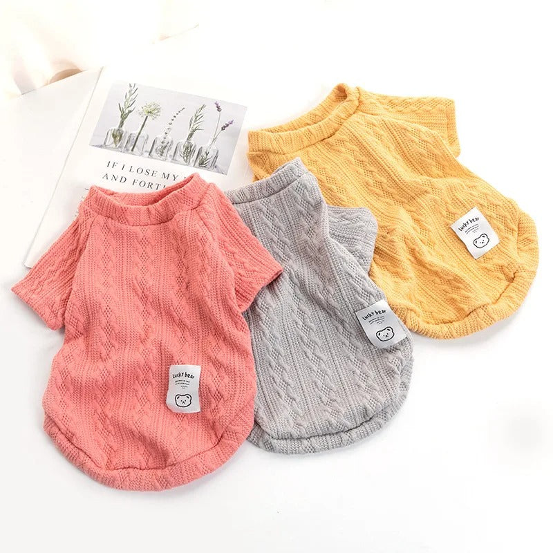 Winter Dog Clothes For Small Dog Designer Luxury Jersey Wool Dog Sweater For Chihuahua York Bulldog Sphynx Cat Knitting Clothing (Small 1-2kg)