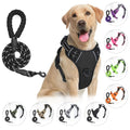 Dog Harness and Leash Combo, Escape Proof No Pull Vest Harness, with 5 Feet Leash, Reflective Adjustable Soft Padded Pet Harness (L)