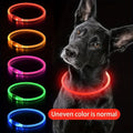 USB Rechargeable Fiber Optic Collar Pet Dog LED Light Collar Luminous Anti-Lost Dog Collar USB Rechargeable Dog Necklace Collar  (L70cm)