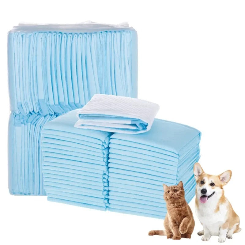 100PCS Absorbent Dogs Diapers Disposable Puppy Training Pee Pads Quick Dry Surface Mat Clean Cushion Dog Supplies