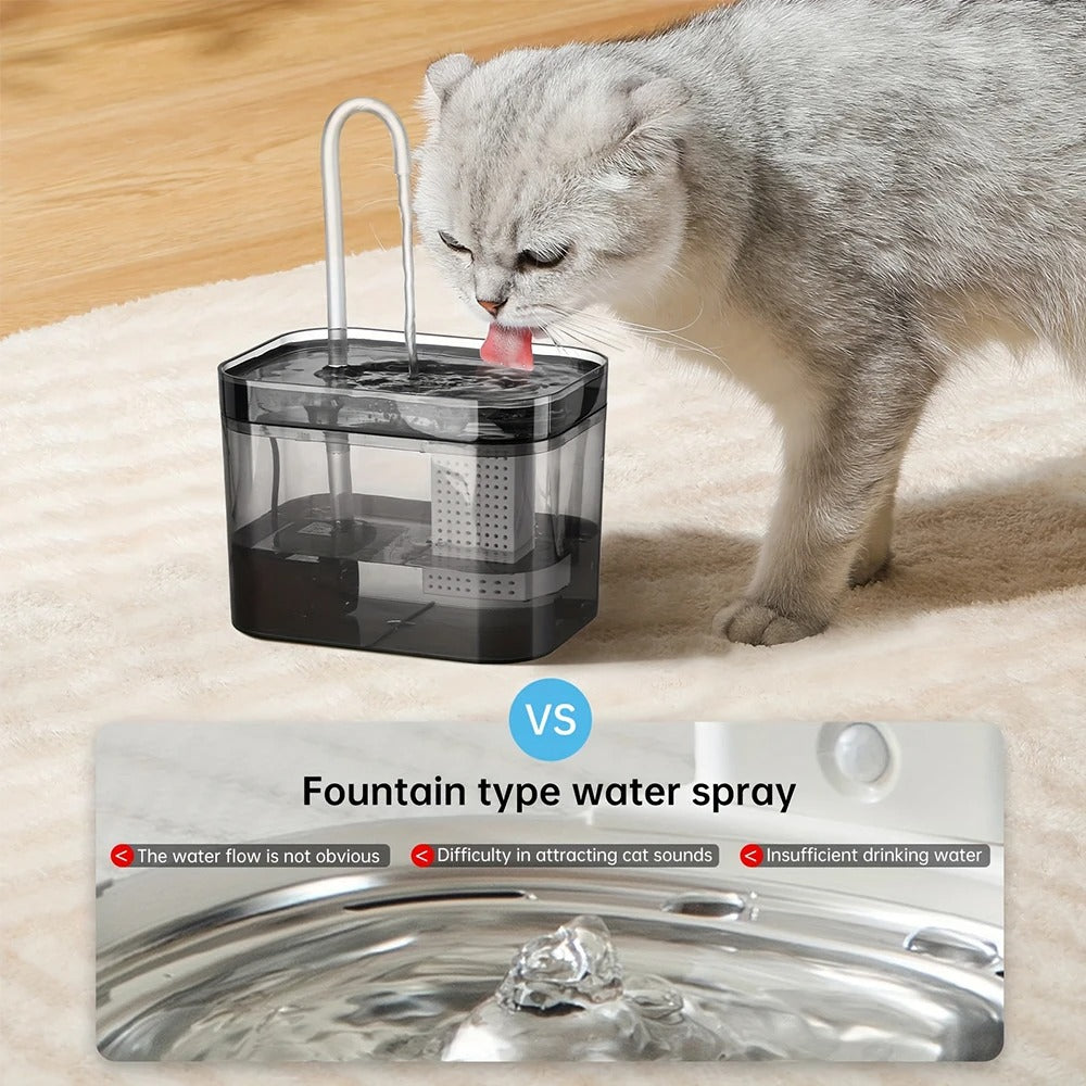 Clear Cat Water Fountain – Ultra-Quiet (Black)