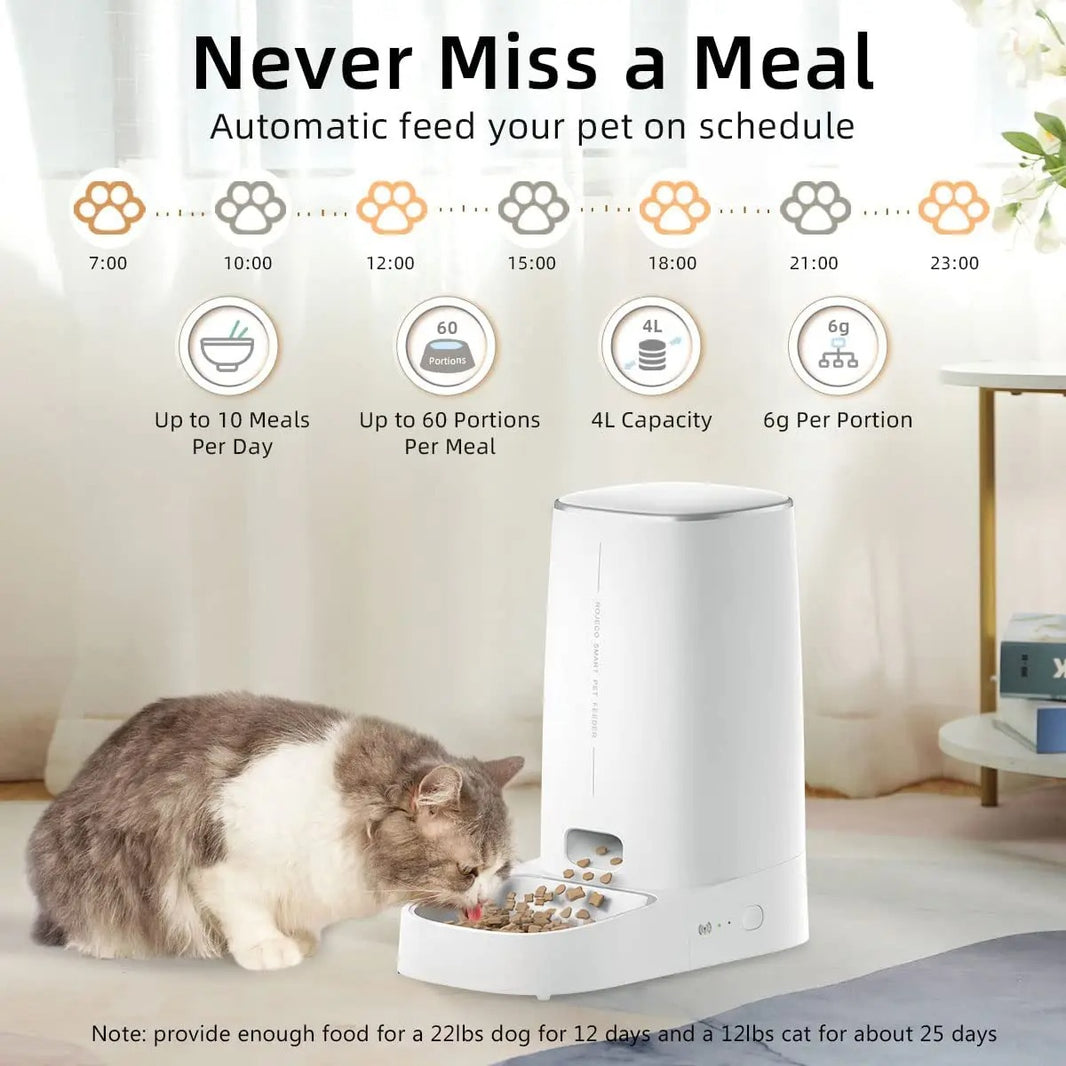 Smart Wi-Fi Automatic Cat Feeder