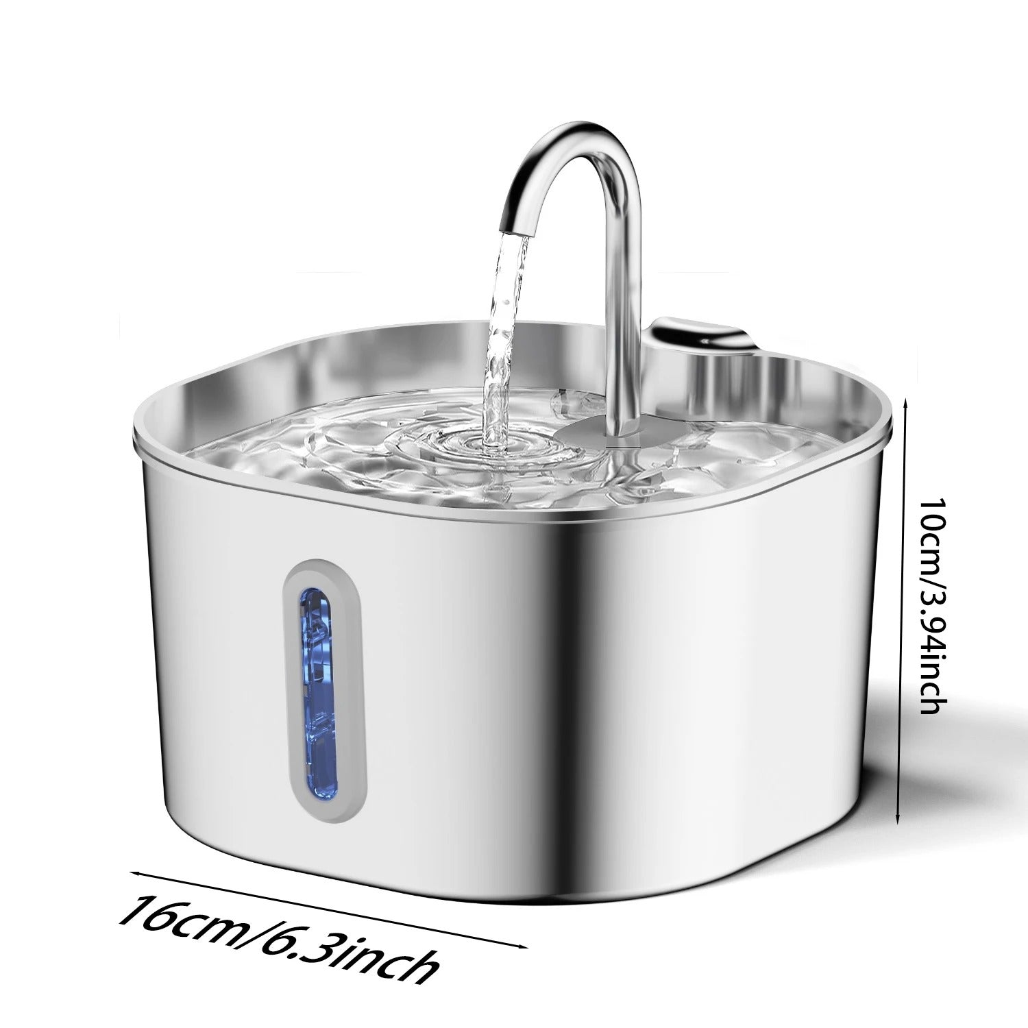 Quiet Stainless Steel Cat Water Fountain (2.2L)