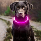 USB Rechargeable Fiber Optic Collar Pet Dog LED Light Collar Luminous Anti-Lost Dog Collar USB Rechargeable Dog Necklace Collar  (L70cm)