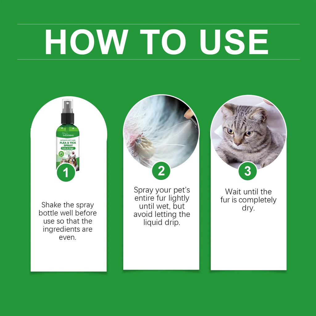 Yegbong Pet Insect Repellent Spray Daily Cleaning Dirts Promote Pet Skin Health Anti Mite Flea Relief Discomfort Pet Care Spray