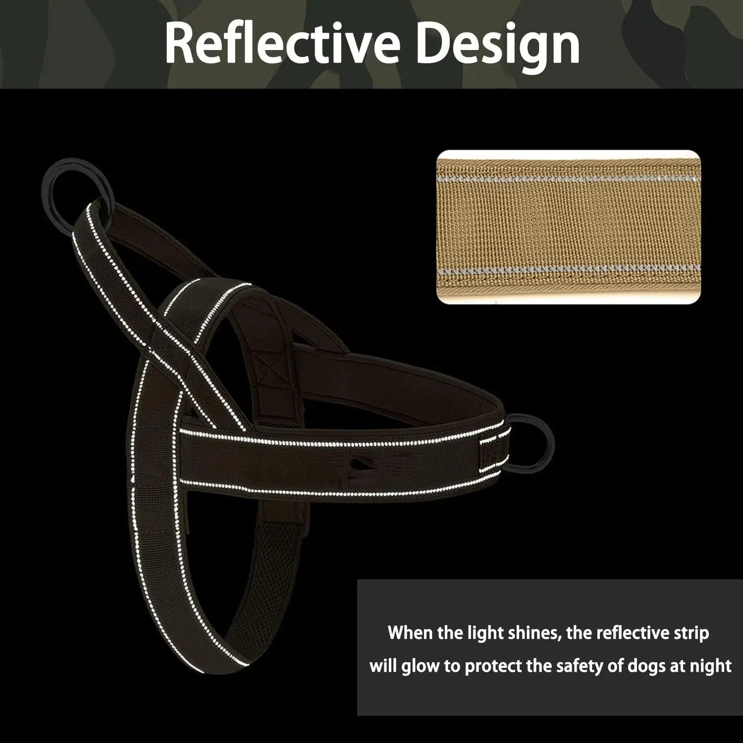 Explosion-Proof Tactical Harness Dog Traction Large Dog Collar Vest Style Golden Retriever Dog Walking Traction Vest (XL)