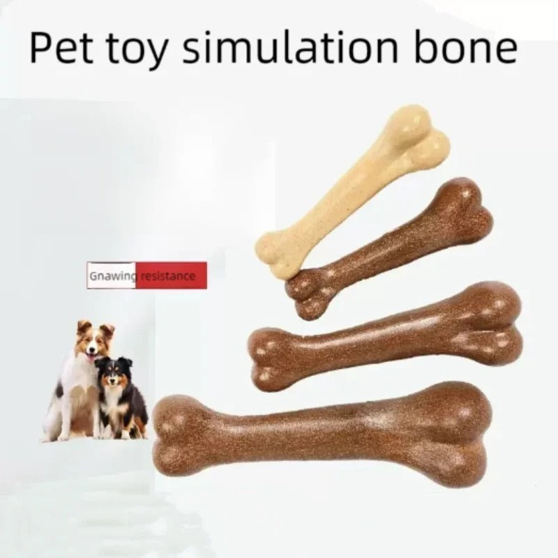 Natural Non-Toxic Indestructible Dog Bone Chew Toy Anti-Bite Puppy Teething Chew Toy for Small Medium Large Dogs Pet Chewbone
