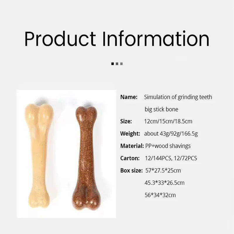 Nearly Indestructible Dog Bone Chew Toys Natural Non Toxic Anti Bite Puppy Toys For Small Medium Large Dogs Pet Dental Chewing