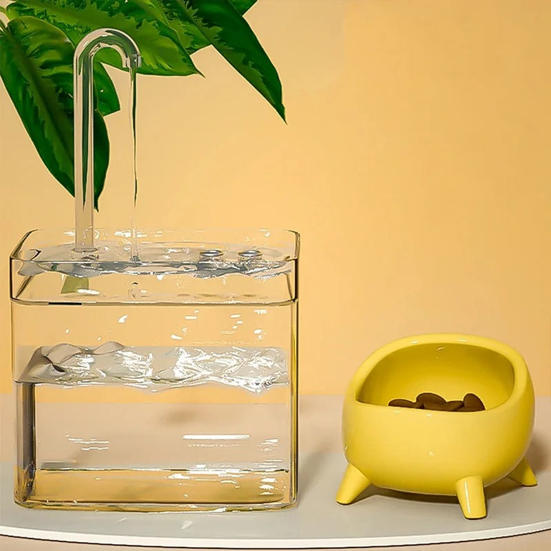 Cat Water Dispenser Auto Filter Transparent Cat Drinker USB Electric Mute Recirculate Filtering Drinker for Cats Water Fountain