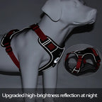 Dog Harness Reflective Midium Large Dogs Tactical Vest Big 1680D Waterproof Oxford Cloth Dog Harnesses Pet Accessoires Supplies (S)