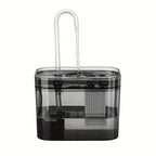 Cat Water Fountain with USB Auto Filter Recirculate Transparent Black Cat Drinker Ultra-Quiet Automatic Pet Drinking Dispenser