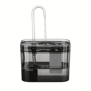 Cat Water Fountain with USB Auto Filter Recirculate Transparent Black Cat Drinker Ultra-Quiet Automatic Pet Drinking Dispenser