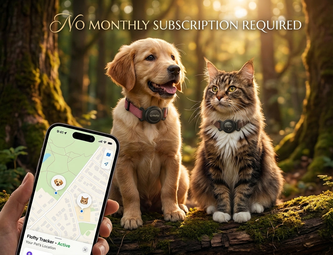 GPS Pet Tracker No Monthly Fee – Works with Apple Find My | Dogs & Cats