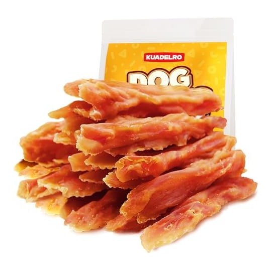Chicken Jerky Dog Treats, Real Chicken Strips Dog Training Treats Soft Rawhide-Free Chews Healthy Snacks for Small Medium Large Breed 10.58oz