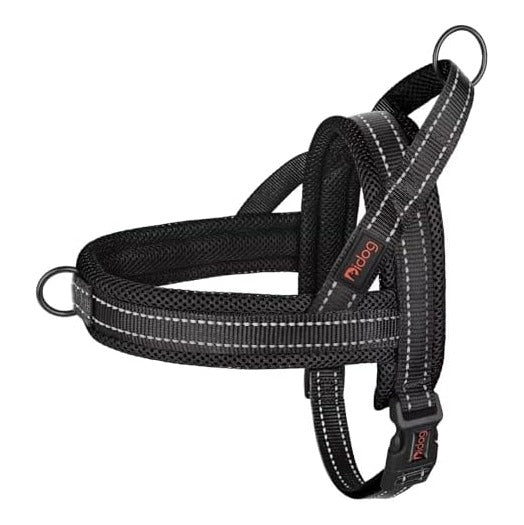No Pull Dog Harness with Soft Mesh Padded,Reflective & Quick Fit Light Weight Dog Strap Vest Harness,Easy for Walking Training (S:Chest 18-22", Mesh-Black)