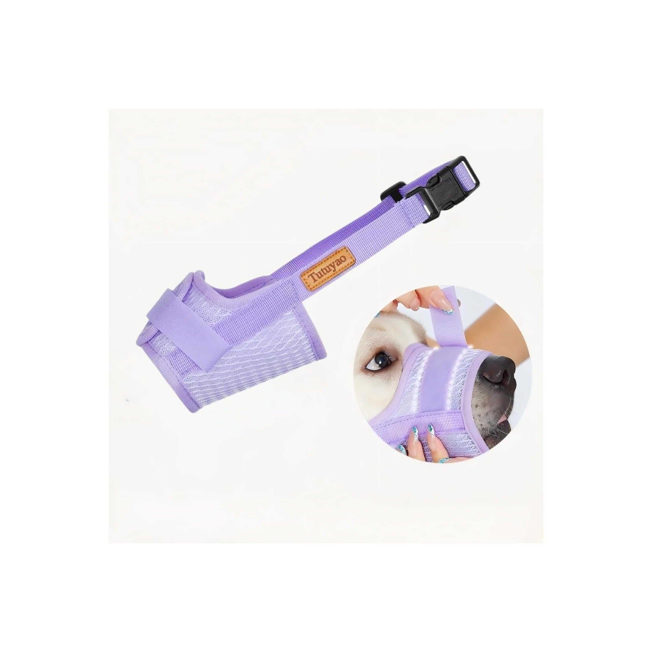 Soft Dog Muzzle – Adjustable Breathable Mesh Muzzle for Small, Medium & Large Dogs, Anti-Bite & Anti-Bark Pet Mouth Cover for Grooming, Training & Vet Visits (XL)