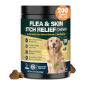 Dog Flea and Tick Prevention Allergy Chews Omega 3 for Dogs Treatment Chewable Natural Flea and Tick Skin and Coat Supplement Immune Dog Chews Yeast Relief Prevention for Dogs Itching and Licking
