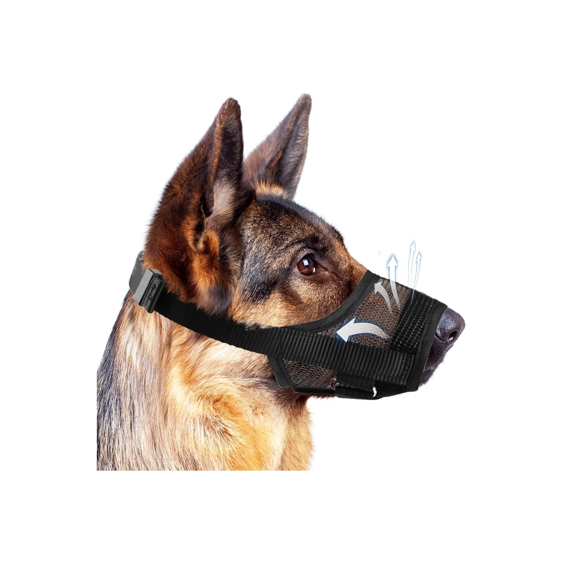 Dog Muzzle, Breathable Adjustable Soft Mesh Muzzle for Small Medium Large Dog Mouth Guard, to Prevent Biting, No Bark for Dogs Allow Panting Drinking