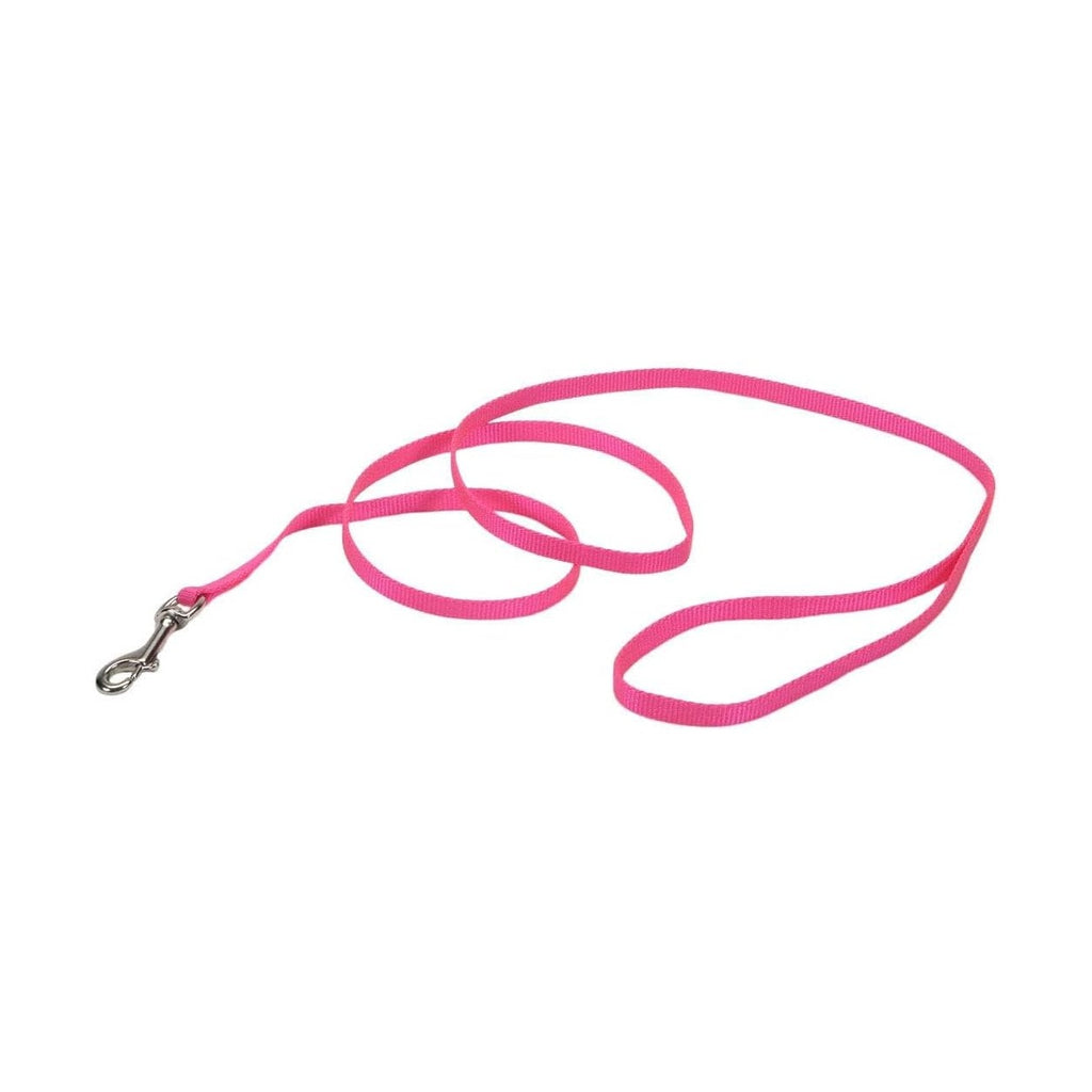 Pet Single-Ply Dog Leash - Sturdy Pet Leash - Comfortable & Stylish - Resists Fraying - Vibrant & Fade-Resistant Color - Neon Pink