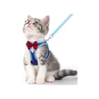Cat Vest Harness and Leash Set for Walking Escape Proof, Adjustable Kitten Harness Breathable Mesh with Reflective Strips Harness for Kitty Puppy Bunny