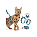 Cat Harness and Leash Set, 3-in-1 Adjustable & Lightweight, Escape-Proof, Comfortable Soft Kitten Harness for Large Cats, Safe, Easy to Wear, Outdoor Walking Travel