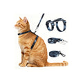 Cat Harness and Leash Set, 3-in-1 Escape Proof Adjustable, Comfortable Soft Lightweight, Safe, Easy to Wear, Walking Travel Kitten Harness for Small Medium Large Cats