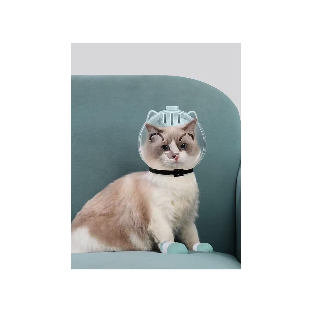 Cat Muzzle for Grooming Breathable Cat Muzzle Helmet Adjustable Hood Anti Bite Muzzles for Pet Bathing,Taking Injections