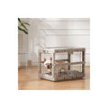 Foldable Dog Crate for Medium Dogs - 28" L Collapsible Dog Kennel No Tools Required with 4 Sides Steel Cage for Dogs Indoor, Portable Carrier with 2 Smooth Wheels for Travel