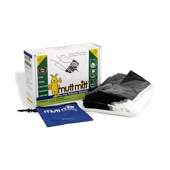 2-Ply dog waste pick-up bags Dispense-A-Mitt™ - 200 Dog Waste Bags in a wall mountable box.