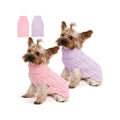 2 Pack Dog Sweaters for Small Dogs Winter Turtleneck Pullover Cable Knit Fleece Stretch Puppy Doggie Chihuahua Toy Poodle Yorkie Pomeranian Boy Girl Pet Clothes (S, Pink & Purple)