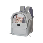 Cat Backpack Carrier for Large Cats up to 15lbs Pet Travel Backpack with Transparent Window Mesh Ventilated Portable Dog Cat Bag for Outdoor Hiking Mochila para Gatos transportadora mascota