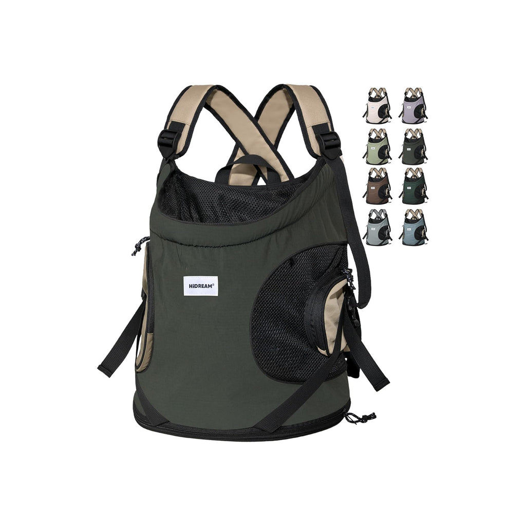 Dog Cat Carrier Front Chest Backpack, Hands Free Cross Shoulder Sling Bag with Padded Bottom & Safety Strap for Puppy Kitten Travel Hiking and Outdoor Use